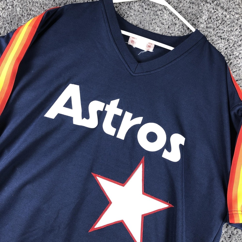 Houston Astros Jersey Mens XL Blue MLB Baseball Mitchell & Ness Nolan Ryan 34